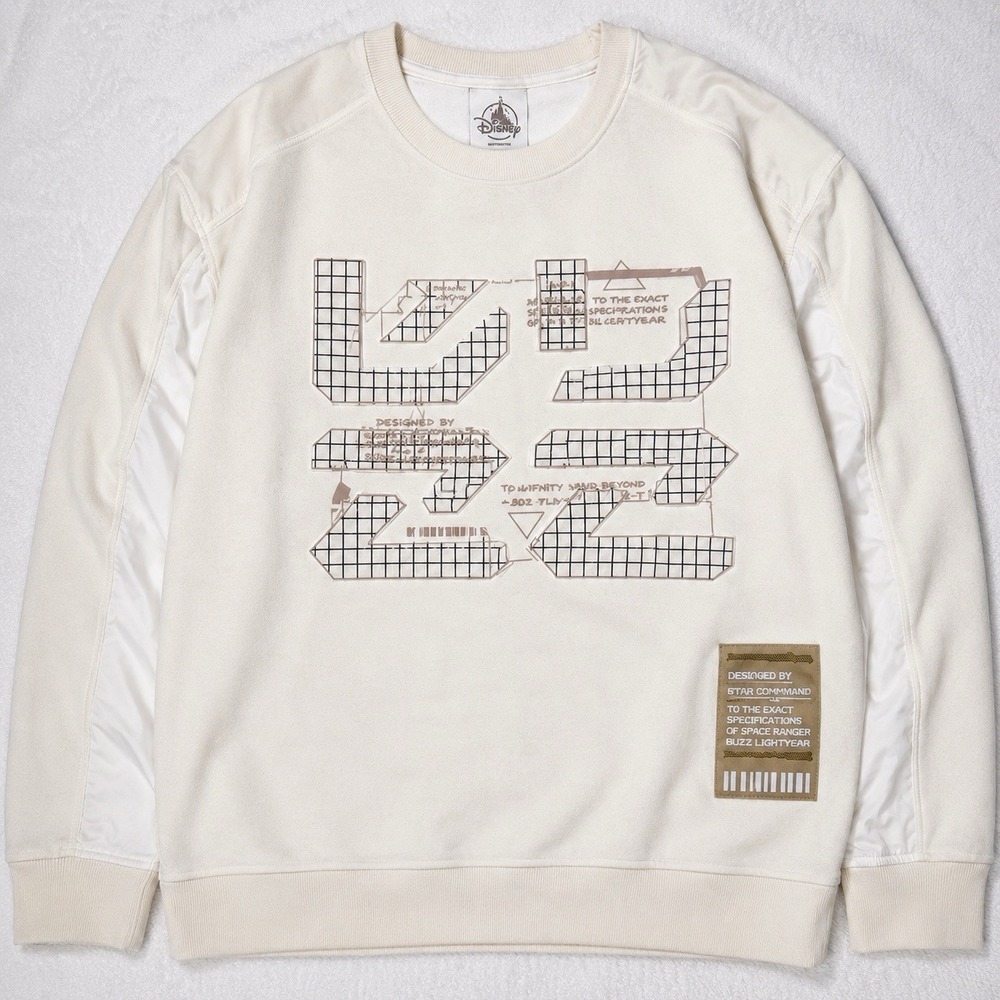 Disney Parks Japan Crewneck Sweatshirt‎ Cream Pullover Graphic Size M/L